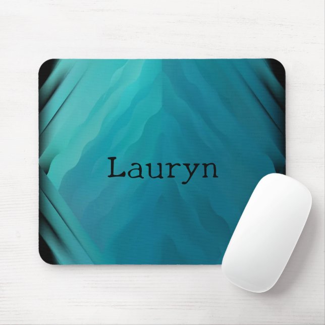 Teal glass texture mouse pad (With Mouse)