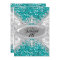 Teal Glitter Diamond Tiara Sweet 16 Invite