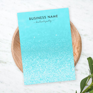 Teal Glitter Lights Earring Jewellery Display Business Card