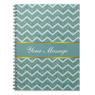 Teal Glitter Notebook