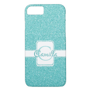 Teal Glitter Personalised Case-Mate iPhone Case