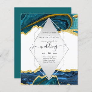 Teal Gold AGATE Wedding
