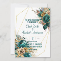 Teal & Gold Custom Wedding