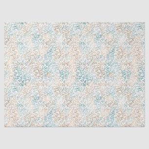 Teal Gold Leopard Print Tissue Paper