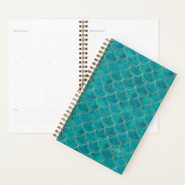 Teal & Gold Mermaid Yearly Planner (Display)
