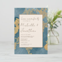 Teal Gold Modern Christian Bible Verse Wedding