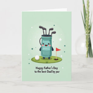 Teal Golf Bag Sweet Fathers Day Card