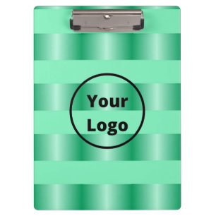 Teal gradient business pattern clipboard