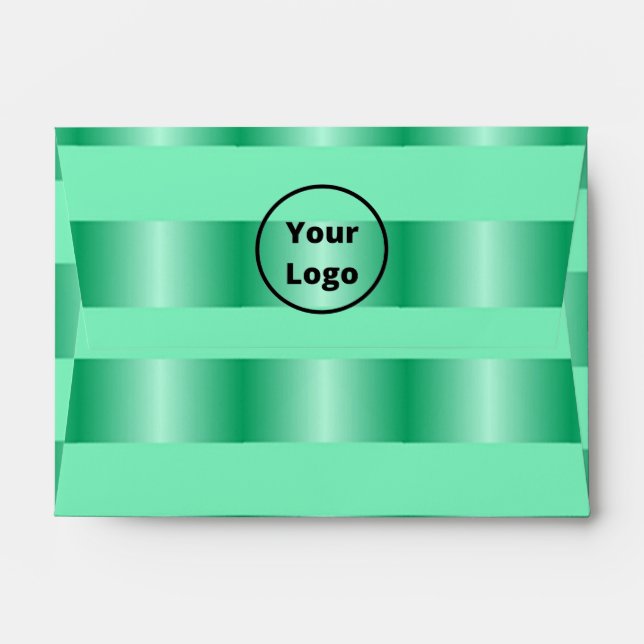Teal gradient business pattern envelope (Back (Top Flap))