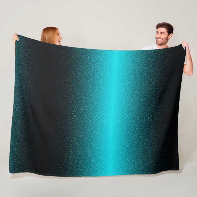Teal Gradient Glitter Art Blanket (In Situ)