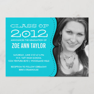 Teal Graduation Announcement