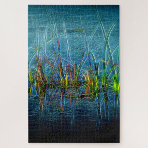 Teal Grasses Puzzle