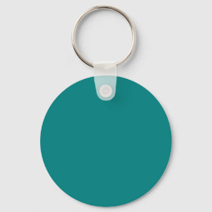 Teal Green 008080 Colour - Option to Add a Name Key Ring
