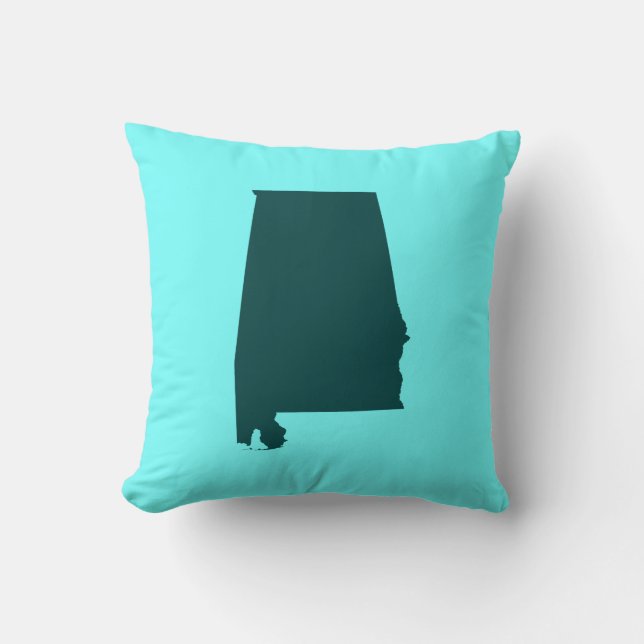 Teal Green Alabama Shape Cushion (Front)