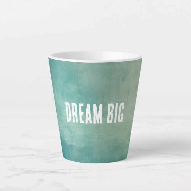 Teal Green Aqua Texture Latte Mug (Front)