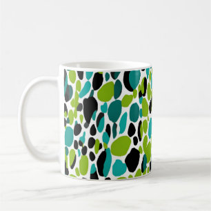 Teal Green Blue Cheetah Spots Animal Print  Coffee Mug