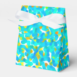 Teal Green Blue Yellow Abstract Pattern Favour Box