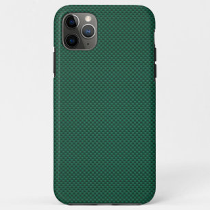 Teal Green Carbon Fibre Style Decor iPhone 11 Pro Max Case