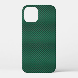 Teal Green Carbon Fibre Style Print iPhone 12 Mini Case
