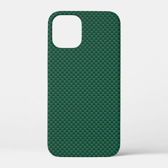 Teal Green Carbon Fibre Style Print Case-Mate iPhone Case (Back)