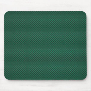 Teal Green Carbon Fibre Style Print Mouse Pad
