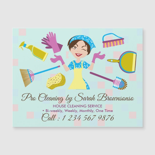 Teal Green Cleaning Service Pro Washing Tile Wall (Front)