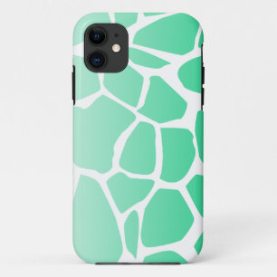 teal green cow print abstract iPhone 11 case