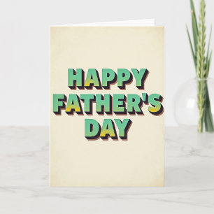 Teal Green Fathers Day Card