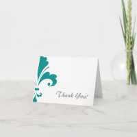 Teal Green Fleur de lis