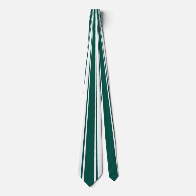Teal green Funky Stripe Pattern Tie (Front)