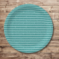 Teal Green Glitter Style Horizontal Stripes