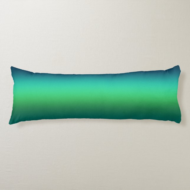Teal Green Gradient Abstract Background Modern Body Cushion (Front)