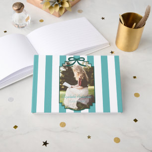 Teal Green Graduation Guest Book
