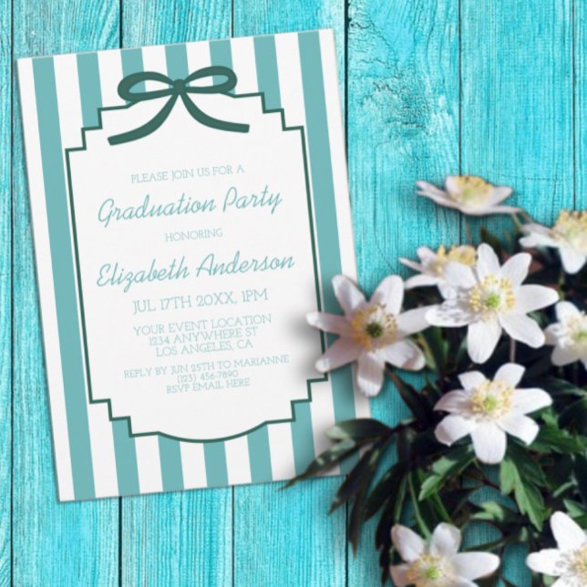 Teal Green Graduation Invitation (Creator Uploaded)