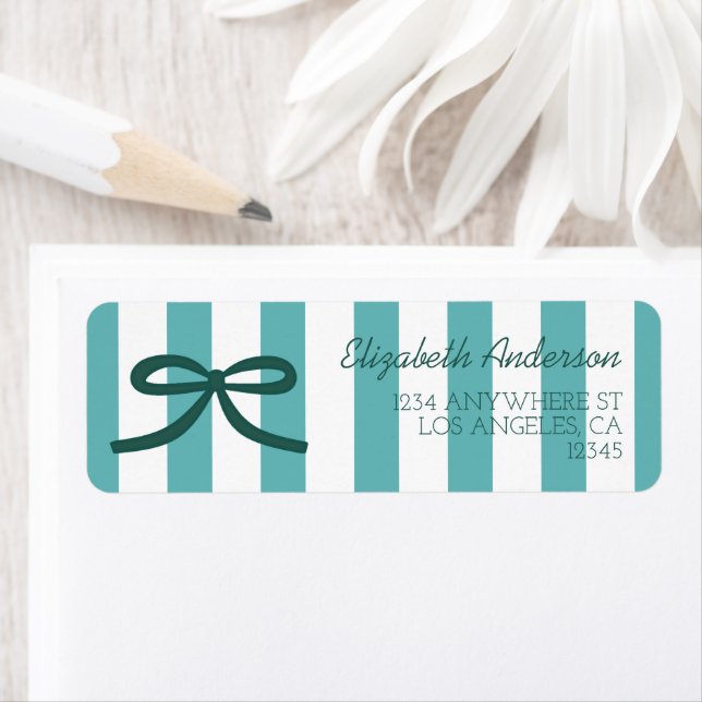 Teal Green Graduation Return Address Label (Insitu)
