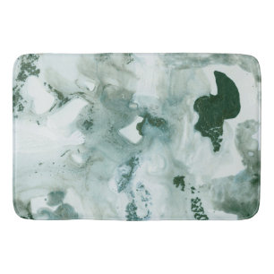 Teal Green Ink Marble Glam #1 #wall #decor #art  Bath Mat