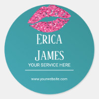 Teal Green Lips Beauty Salon