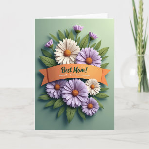 Teal Green Mothers Day Art Card