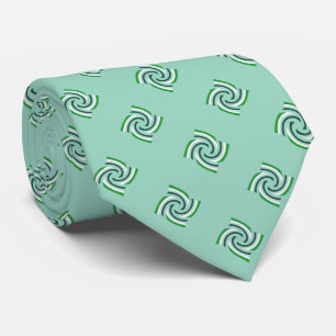 Teal Green Pattern Tie