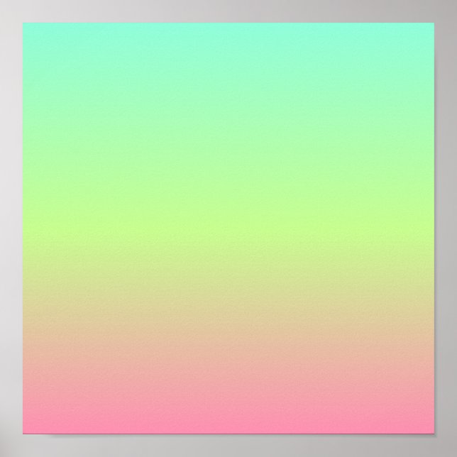 Teal Green Pink gradient blur background Poster (Front)