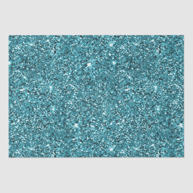 Teal Green Sparkle Glitter Tissue Paper (Front)
