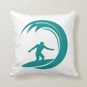 Teal Green Surfing Cushion