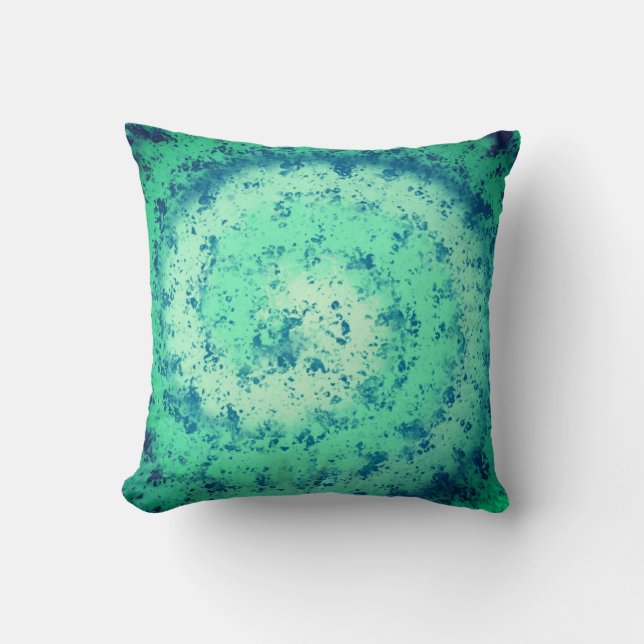 Teal Green Throw Pillow (Front)