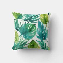 Teal Green Tropical Leaves Palm Fronds Leaf
