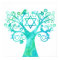 Teal Green Watercolor Tree of Life (CUSTOM 24x24)