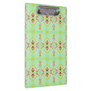 Teal Green With Floral Clipboard