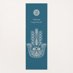 Teal Green Yoga Studio Hamsa Customisable Mat