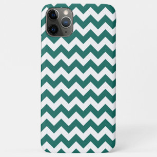 Teal Green Zig Zag Design Pattern iPhone 11 Pro Max Case