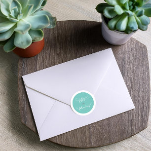 Teal Grey 50 and Fabulous Birthday  Classic Round Sticker