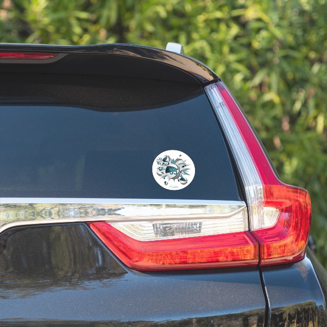 teal grey basketballs stars girls jersey number  (Car Side)